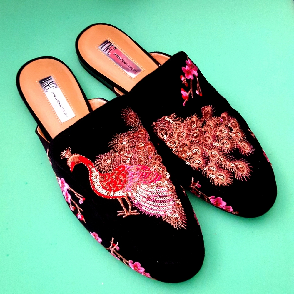 INC International Concepts peacock slip on shoes